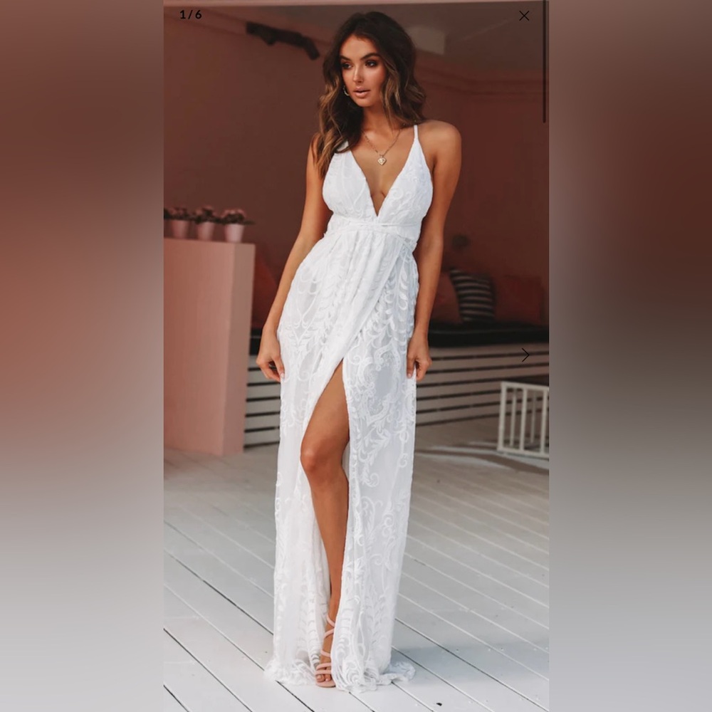 EAST ATLANTA MAXI DRESS WHITE